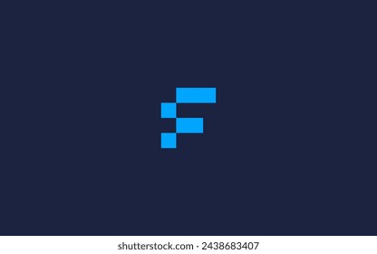 letter f with pixel logo icon design vector design template inspiration