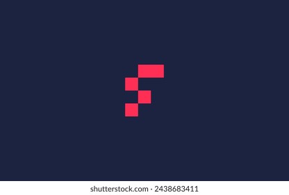 letter f with pixel logo icon design vector design template inspiration