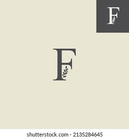 Letter F Plant Logo with light and dark background best for any company