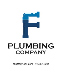 Letter f with plumbing logo template illustration