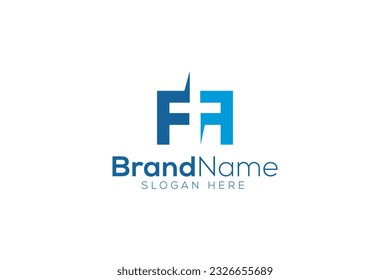 Letter F F plus logo design vector template