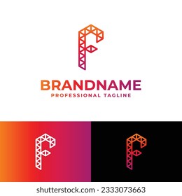 Letter F Polygon Logo, suitable for business related to polygon with F initial.