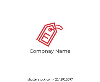 Letter F Price Tag Logo Concept sign icon symbol Design. Vector illustration logo template