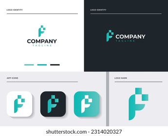 Modernes Anfangsbuchstaben für Design-Vorlagenelemente für Logos. Einfach in verschiedenen Medien zu verwenden. Die Marke selbst wird gut aussehen wie Social Media Avatar und Website oder mobile Icon.