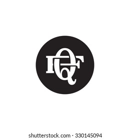 letter F and Q monogram circle logo