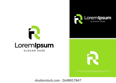 Letter F with R combination logo design. Business logo vector template