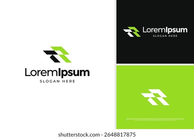Letter F with R combination logo design. Business logo vector template
