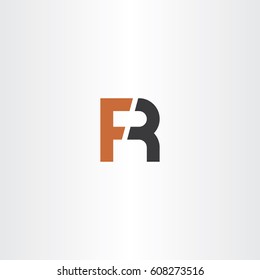 Letter F And R Logo Fr Icon Vector Brand