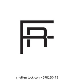 Letter F And R Monogram Logo Black