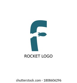 Letter F Rocket Logo for an airline or business.