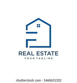 Letter F Roof House Logo Design Stock Vector (Royalty Free) 1460631332 ...