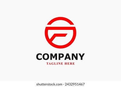 letter f and s circle monogram logo