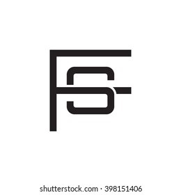 letter F and S monogram logo black
