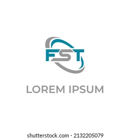 Logo-Design des Buchstaben F S T