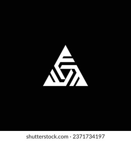 Letter F shaped into triangle