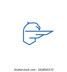Letra F Shield Eagle Resumen del logotipo de negocios moderno