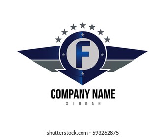Letter F shield logo