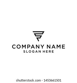 letter f shield logo design vector illustration template
