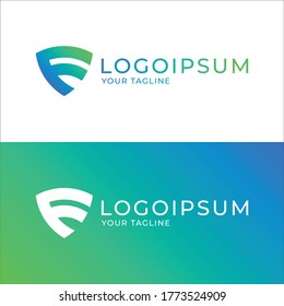 Letter F and Shield Logo Design