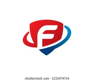 Letter F Shield Logo Template Design Vector, Emblem, Concept Design, Creative Symbol, Icon