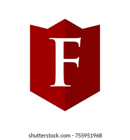 letter f and shield vector logo
