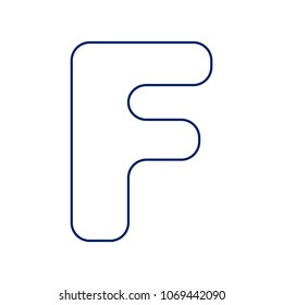 Letter F sign design template element. Vector. Flat style black icon on white.