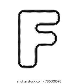 Letter F sign design template element. Vector. Flat style black icon on white.
