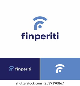 letra f sinal de design de logotipo de rede