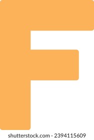 Letter f single vector line icon