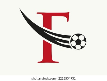 Letter F Soccer Football Logo. Soccer Club Symbol Concept Of Football Team Icon