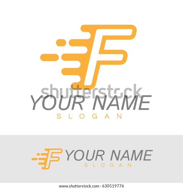 Letter F speed Logo Design\
template