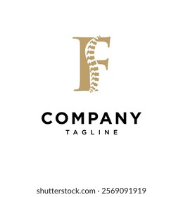 Letter F Spine Logo icon vector