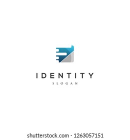 Letter F Square Digital Media Creative Abstract Business Logo