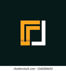 Letter F Square Monogram Creative Abstract Business Logo