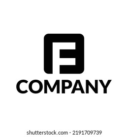 letter F square vector logo design