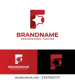 Letter F Star Logo, suitable for business related to Star with F initial.