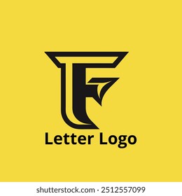 Letter F stylish logo design vector 
