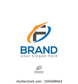 Letter F Swoosh Logo 