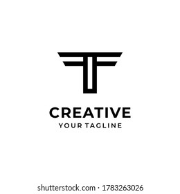letter  f t letter logo design creative icon modern