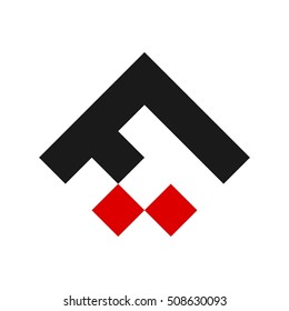 letter F and T logo vector.