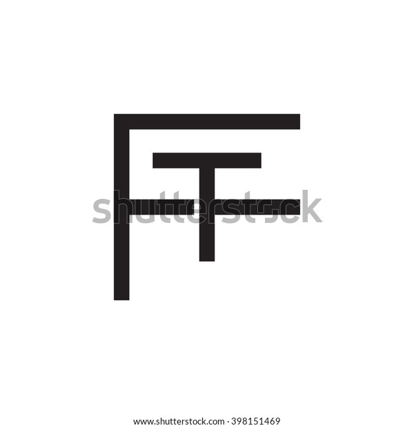 Letter F T Monogram Logo Black Stock Vector (Royalty Free) 398151469 ...