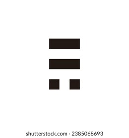 Letter F and T squares geometric symbol simple logo vector