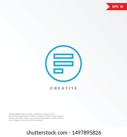 Letter F tech line logo design template. Universal vector icon. Modern logotype symbol