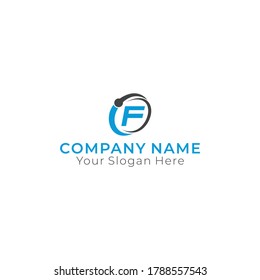 Resumen del logotipo F del alfabeto, letras decorativas en inglés F logotipo, diseño del logotipo de la letra mayúscula, ilustración vectorial, diseño gráfico vectorial del logotipo del alfabeto único.