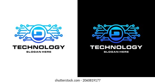 Letter f technology NFTs logo design