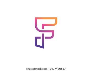 Letter F Technology vector monogram logo design template. Letter F molecule, Science and Bio technology Vector logo