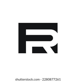 letter F and tetter R logo , simple and clean