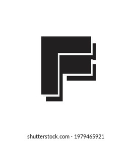 vector de diseño de efecto de texto de letra F, se puede utilizar para Logo.
