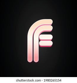 letter F text effect design vector, Can be used for Logo.