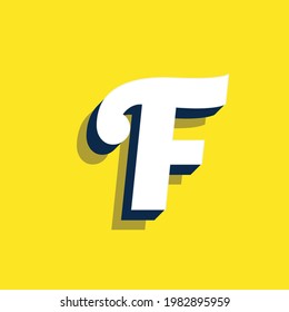 letter F text effect design vector, Can be used for Logo.